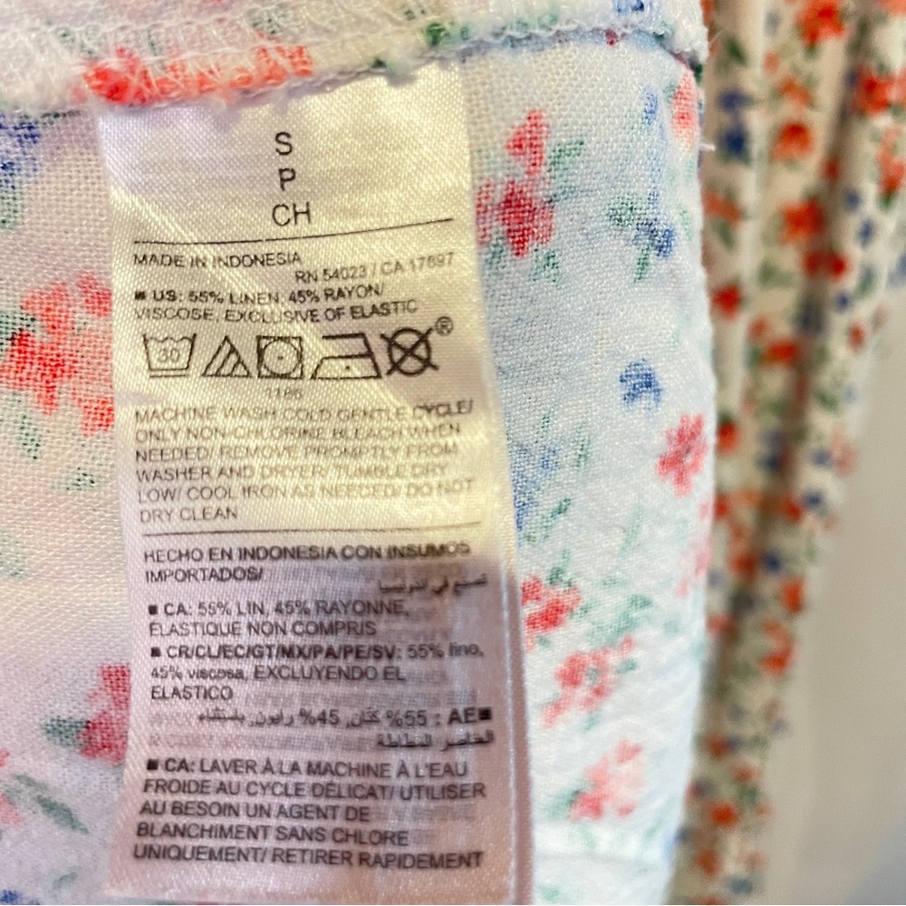 Old Navy Linen Blend Fit & Flare Sleeveless Midi Dress Americana, Size S - Picture 12 of 12